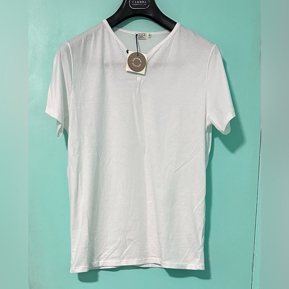 New organic cotton man T-shirts made in Italy, size medium